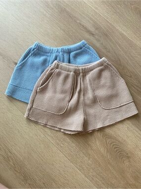 At Noon Infant Waffle Knit Pocket Shorts (2-Pack)